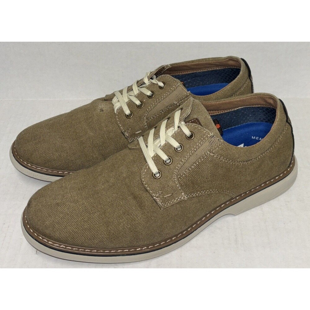 NUNN BUSH OTTO CANVAS PLAIN TOE OXFORD Men's Color: Khaki Size 10 M